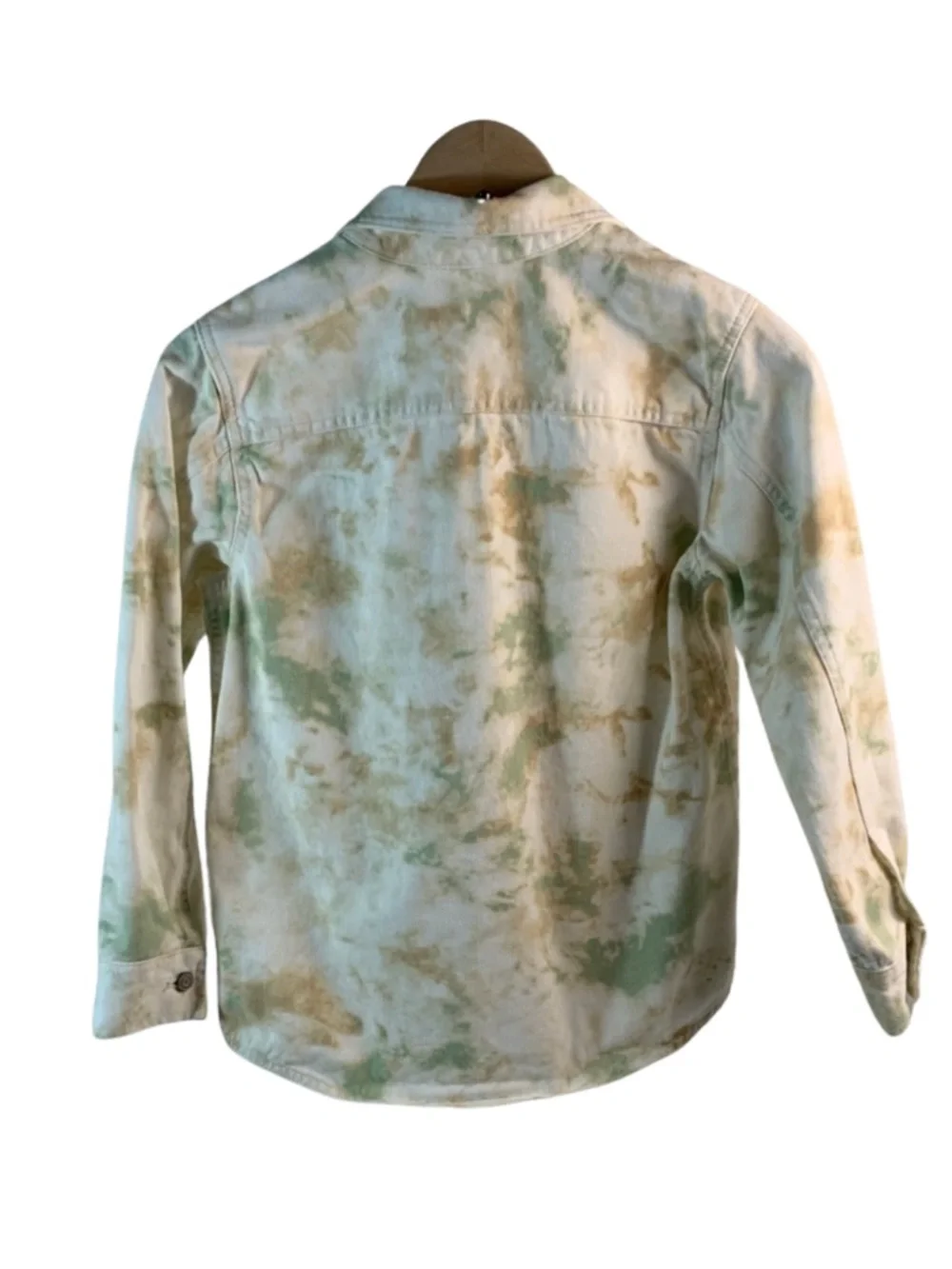 Wonder Nation Kids Tie-Dye Jean Shacket Size 10/12 L Streetwear Y2K Fall